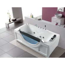 Bow Window Acrylic Massage SPA Bathtub LED Ari Bubble Jets Tub